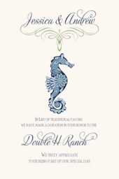 Paisley Seahorse Donation Cards