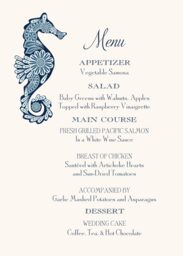 Paisley Ocean Wedding Menus