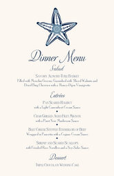 Paisley Starfish Monogram Wedding Menus