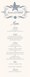 Paisley Starfish Monogram Wedding Menus