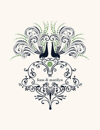 Passionate Peacock Thank You Notes