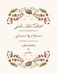 Peaceful Autumn Save the Dates