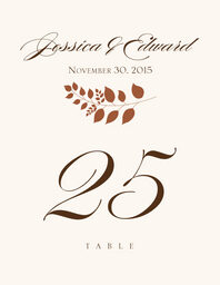 Peaceful Autumn 02 Table Numbers