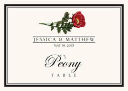 Assorted Flowers and Monogram  Table Names