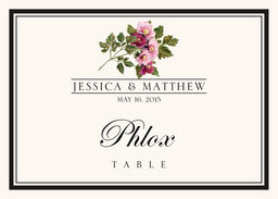 Assorted Flowers and Monogram  Table Names