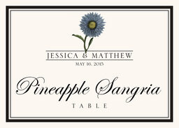 Assorted Flowers and Monogram  Table Names