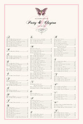 Pink Butterfly Seating Charts