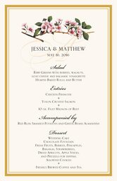 Cherry Blossoms  Wedding Menus