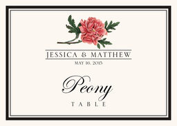 Assorted Flowers and Monogram  Table Names