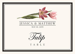 Assorted Flowers and Monogram  Table Names