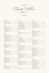Poem Script Monogram Seating Charts