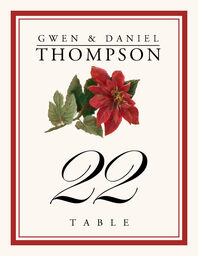 Poinsettia Table Numbers