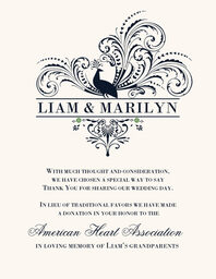 Pompous Peacock  Donation Cards