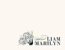 Pompous Peacock Thank You Notes