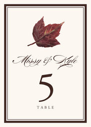Colorful Leaves Assortment 01 Table Numbers