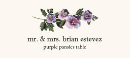 Purple Pansies Place Cards