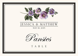 Assorted Flowers and Monogram  Table Names