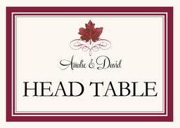 Red Maple Leaf Heart Table Names