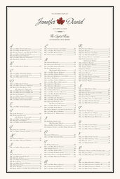 Red Maple Leaf Seating Charts