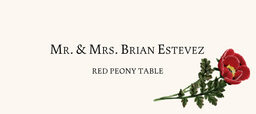 Red Peony  Place Cards