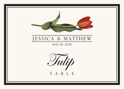 Assorted Flowers and Monogram  Table Names