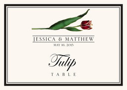 Assorted Flowers and Monogram  Table Names