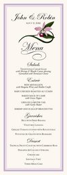 Orchid Swirl Wedding Menus