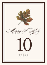 Colorful Leaves Assortment 01 Table Numbers