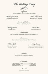 Rose Garden Wedding Programs
