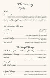 Rose Garden Wedding Programs