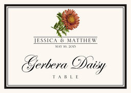 Assorted Flowers and Monogram  Table Names