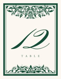 Scott's Garden Table Numbers