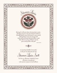 Scottish Thistle Painting  Baby Certificates