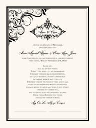Scottish Luckenbooth Spiral Swirl Wedding Certificates