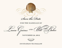 Seashell Scallop Swirl  Save the Dates