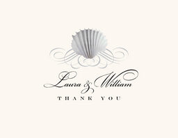 Seashell Scallop Swirl Thank You Notes
