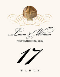 Seashell Scallop Swirl Table Numbers