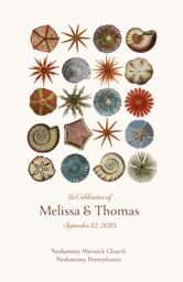 Sea Flowers Wedding Programs