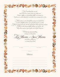 Sea Shell Border 01 Wedding Certificates