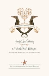 Seahorse Love  Wedding Programs