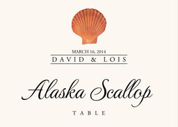 Seashell Assortment  Table Names