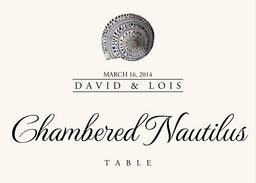 Seashell Assortment  Table Names
