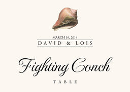 Seashell Assortment  Table Names