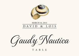 Seashell Assortment  Table Names