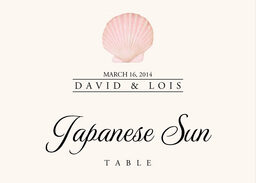 Seashell Assortment  Table Names
