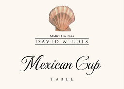 Seashell Assortment  Table Names