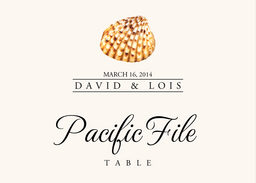 Seashell Assortment  Table Names