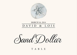 Seashell Assortment  Table Names