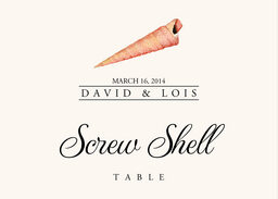 Seashell Assortment  Table Names