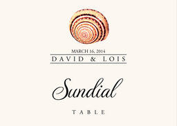 Seashell Assortment Table Names